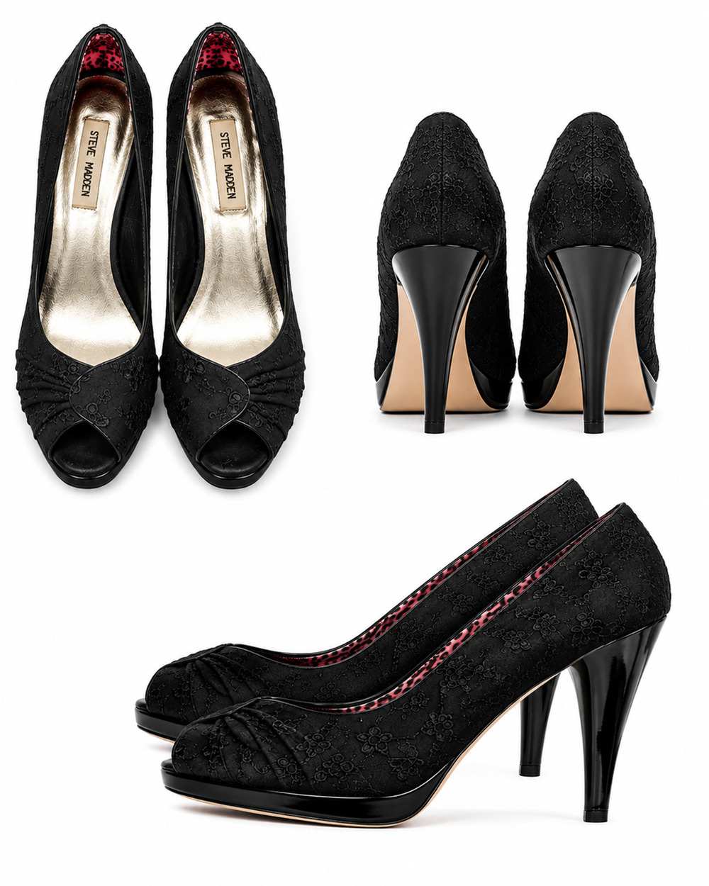 Steve Madden Lace Covered Heels